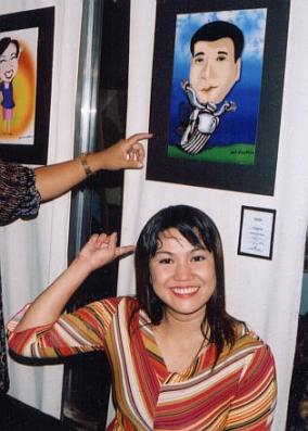 Jojie in 2nd caricature exhibit on Sept. 2004