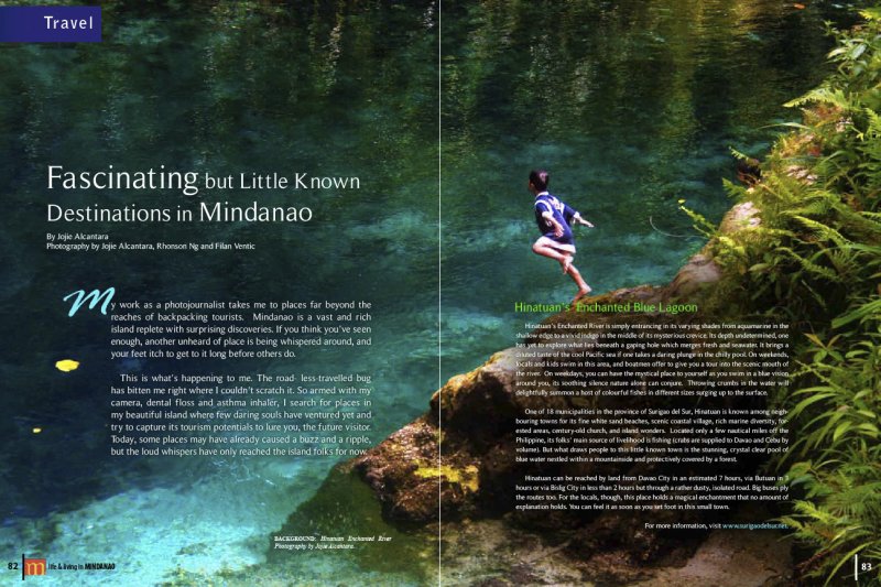 Hinatuan River published in M Magazine